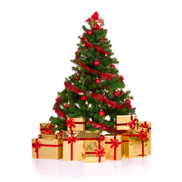 Isolierter Weihnachtsbaum. — Stockfoto