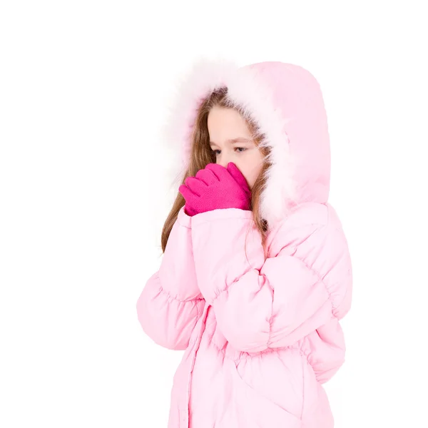 stock image Young girl in winter time