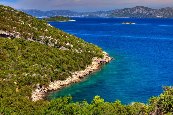Krásný záliv v Chorvatsku Stock Snímky