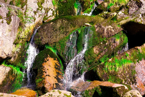 Stenar och vattenfall Stockbild