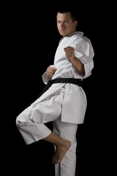 Karate young fighter — Stock Photo, Image