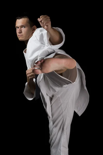 Karate joven luchador — Foto de Stock