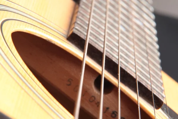 Gitarr strängar närbild — Stockfoto