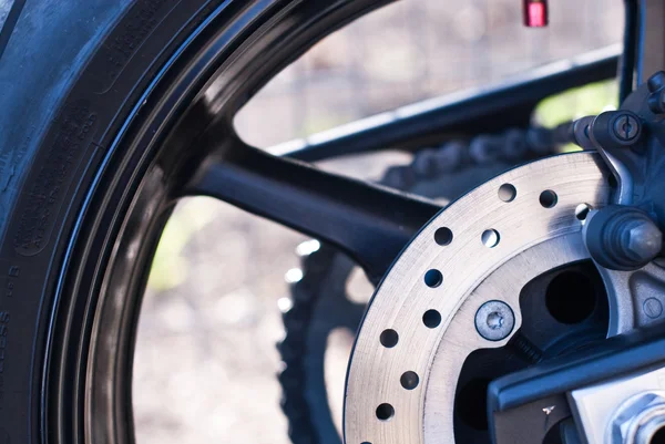 stock image Motorbike tire with brake system