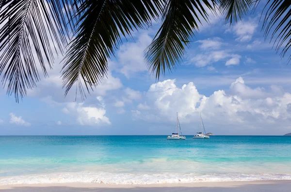 Tropical beach anse lazio, Seychelle-szigetek — Stock Fotó