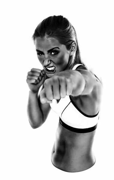 Mulher lutadora . — Fotografia de Stock