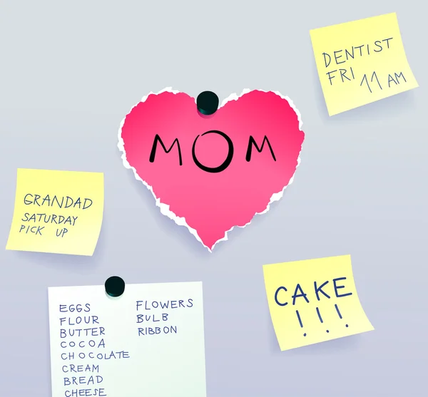 Coeur pour maman — Image vectorielle