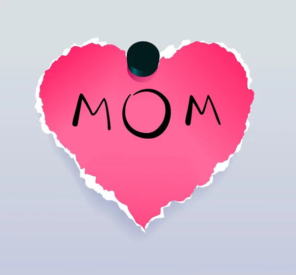 Corazón para mamá — Vector de stock