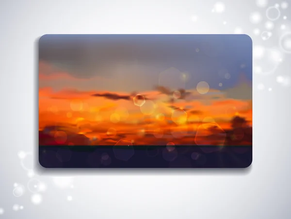 Carte cadeau Sunset — Image vectorielle