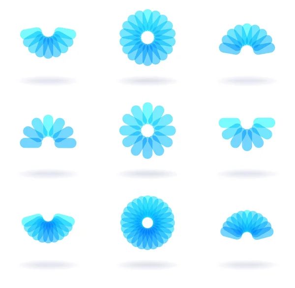 Iconos de flores — Vector de stock