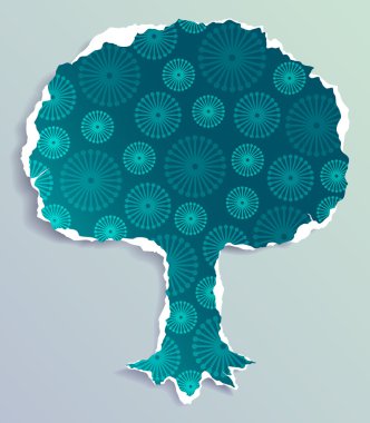 Torn Paper Tree clipart