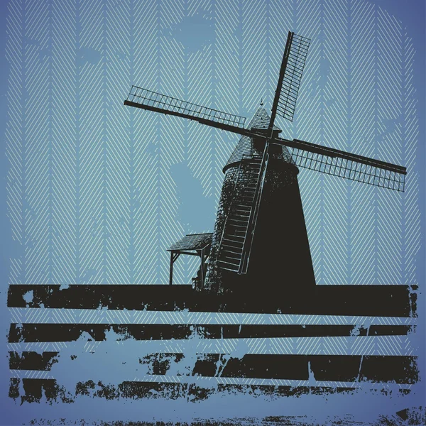 Bannière de moulin à vent — Image vectorielle