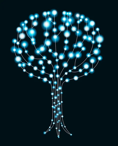 Leuchtender Baum — Stockvektor