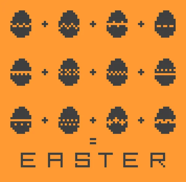 Pixel patrón de Pascua — Vector de stock