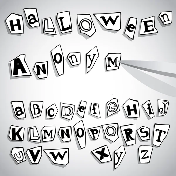 stock vector Halloween Alphabet