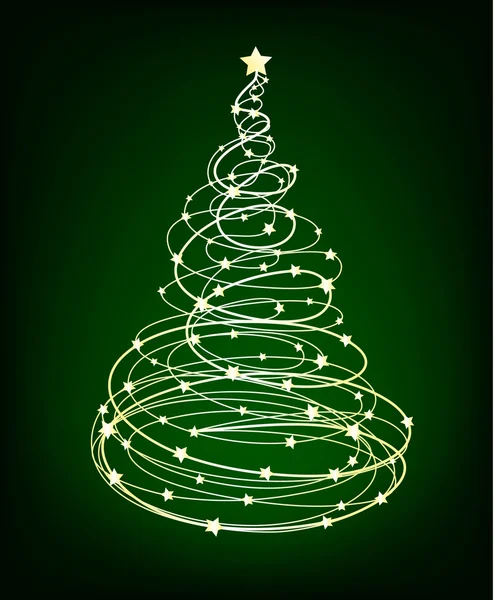 Glowing Christmas Tree — Stock Vector