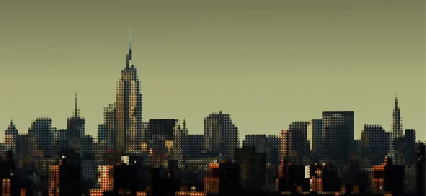 Manhattan panorama — Stock vektor