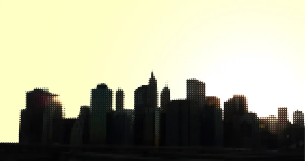 Manhattan-Panorama — Stockvektor