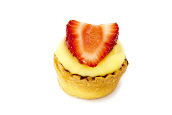 Strawberry cake isolated on white background — Stock Photo, Image