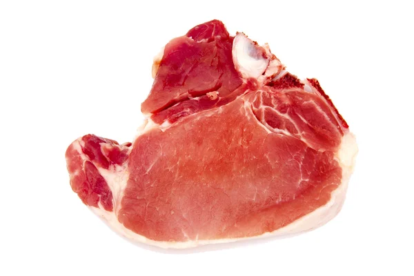 Carne di costola isolata su fondo bianco — Foto Stock