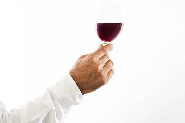 Tostatura con bicchiere di vino — Foto Stock