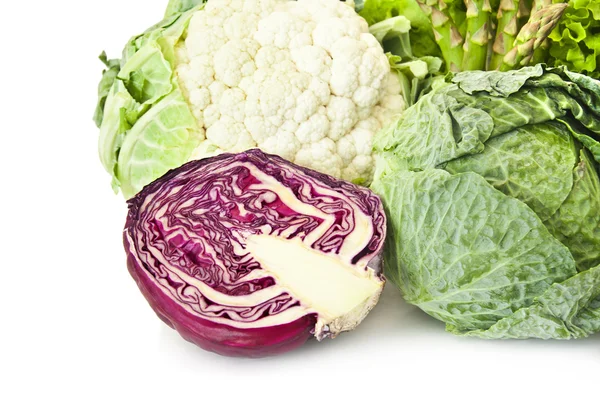 Berbagai jenis tanaman dan sayur-sayuran makanan sehat — Stok Foto