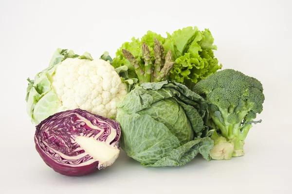 Různé rostliny a zelenina zdravá strava — Stock fotografie