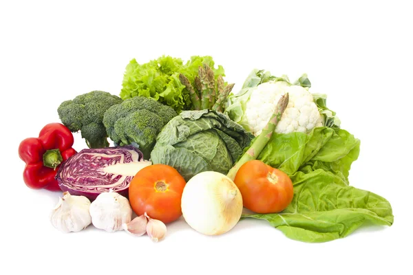 Várias plantas e legumes dieta saudável — Fotografia de Stock
