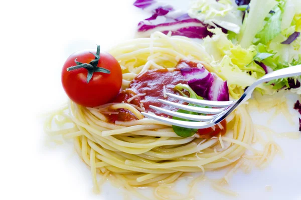 Spaghetti con pomodoro — Foto Stock