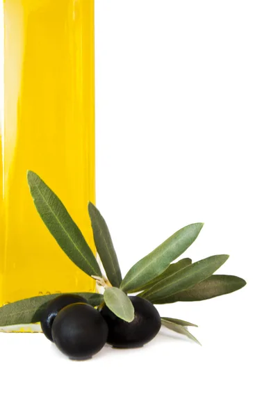 Izole taze zeytinyağı şişesi — Stok fotoğraf