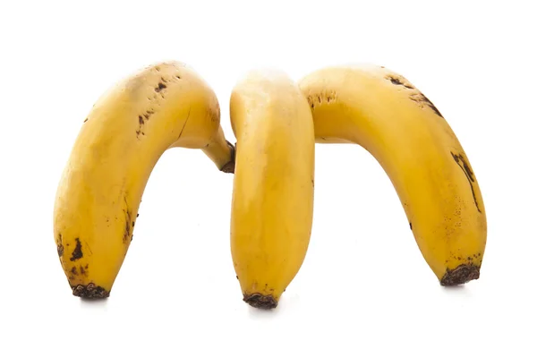Fruta de banana fresca isolada sobre fundo branco — Fotografia de Stock