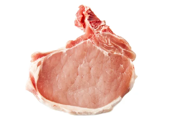Côtelette isolée sur viande blanche, nourriture — Photo