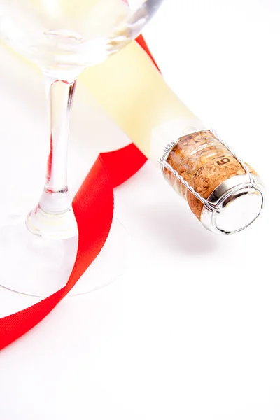 Šampaňské na oslavu Vánoc — Stock fotografie