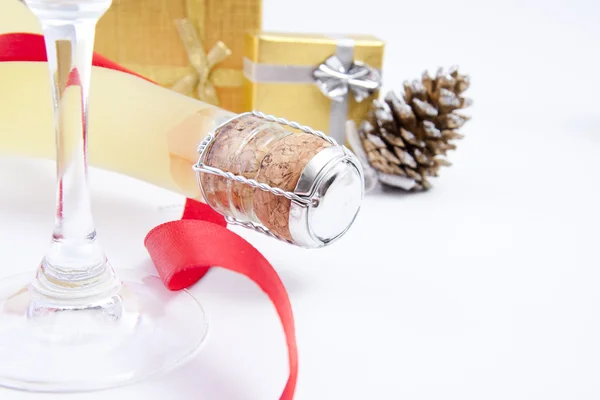 Champagne for the celebration of Christmas — Stock Photo, Image