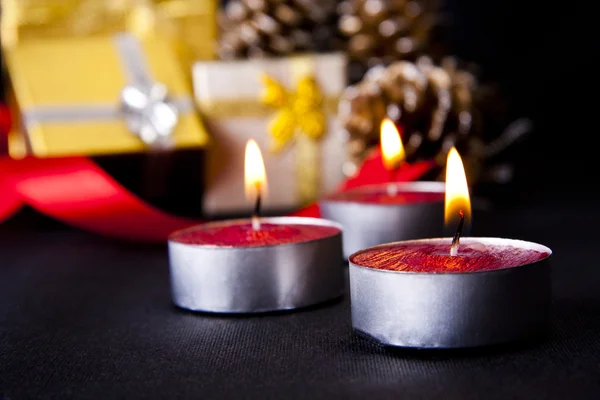 Prezenty i dekoracje na Boże Narodzenie — Zdjęcie stockowe