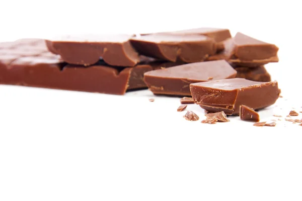 Savory and sweet chunks of chocolate — Stock Photo, Image