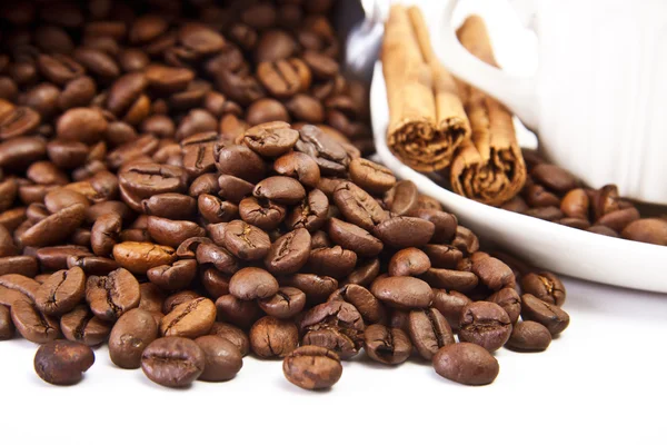 Cena do café, sementes, grãos e especiarias — Fotografia de Stock