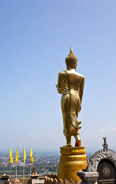 Golden Buddha in a temple of Nan Province, Thailand — Stock Photo, Image