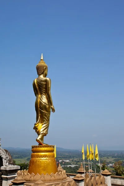 Zlatý buddha v chrámu nan provincie, Thajsko — Stock fotografie