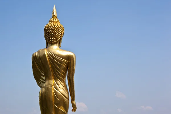 Zlatý buddha v chrámu nan provincie, Thajsko — Stock fotografie