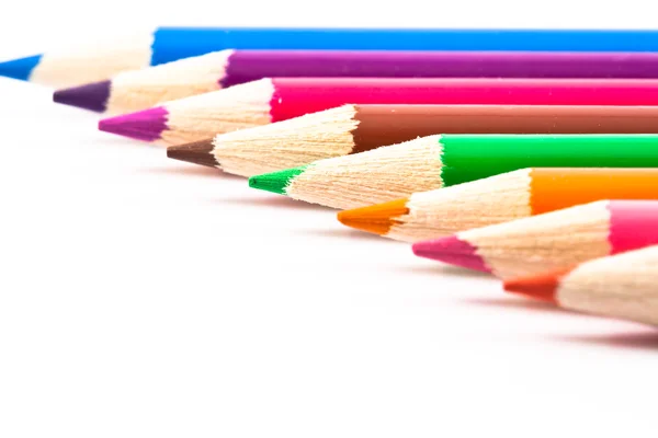 Crayon on white background — Stock Photo, Image
