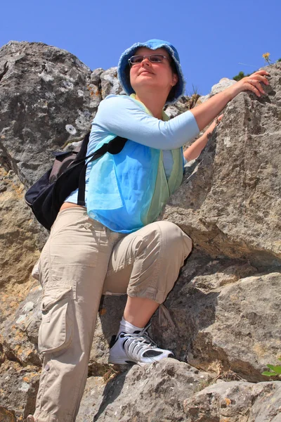 stock image Tourist woman