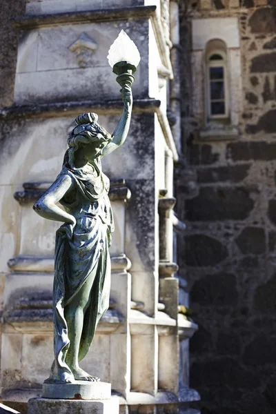 Figura e fragmento da fachada Palácio Bussaco Fotografia De Stock