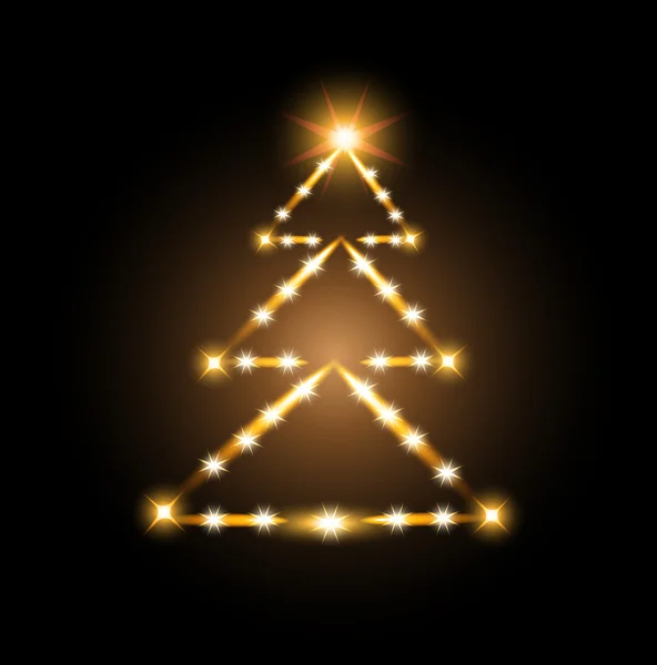 Christmas tree light glow — Stock Vector
