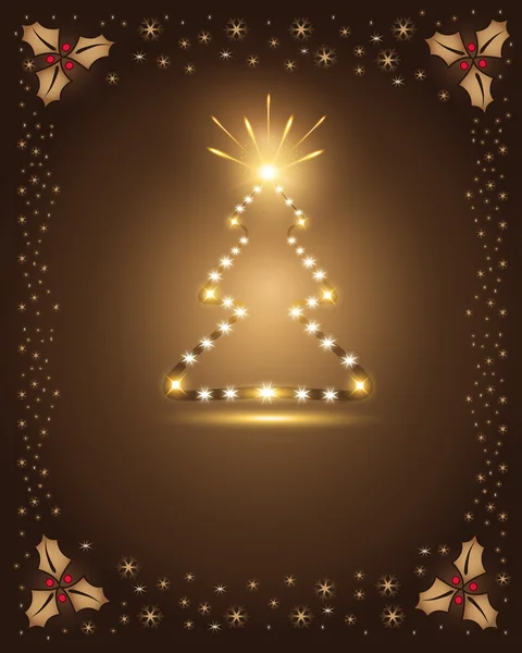 圣诞巧克力树星 — 图库矢量图片