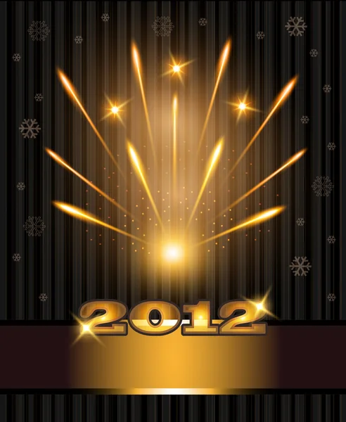 Fajerwerki gratulacje nowy rok 2012 — Wektor stockowy