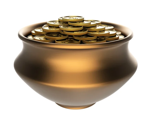 Pot of coins — Stock Photo, Image
