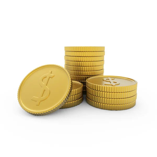 Kupie monety złote — Zdjęcie stockowe