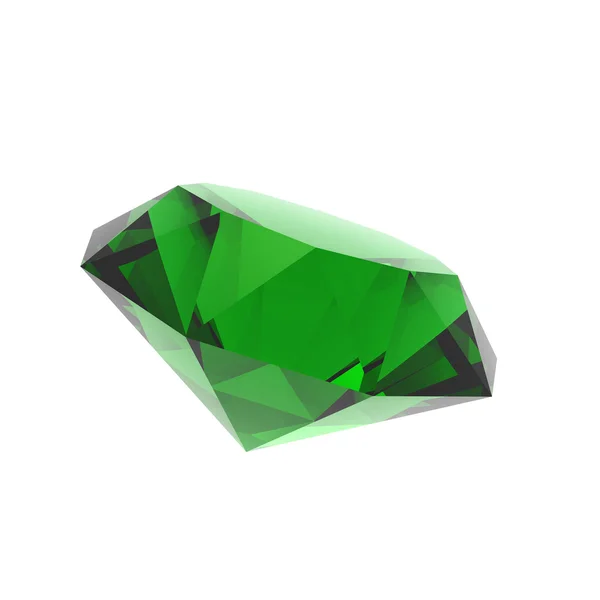 Grüner Kristall isoliert — Stockfoto
