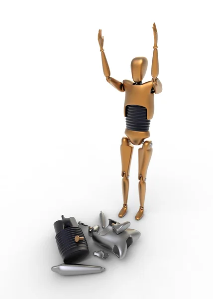 Robot roto — Foto de Stock